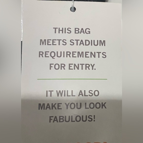 NEW Denver Broncos Clear Tote Bag with Blue Straps and Logo 12” x 11.5” - Picture 4 of 4